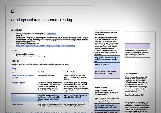 user test analysis