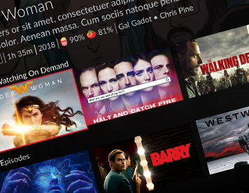 Screenshot of the on demand main screen