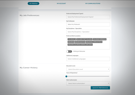 job seeker profile before